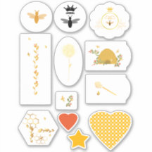 Adesivo de vinil cortado sob medida Honeybee