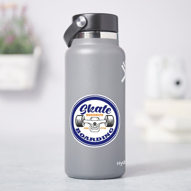 Adesivo de Vinil Corte de Beijo de 4" Skate Blue (HidroFlask)