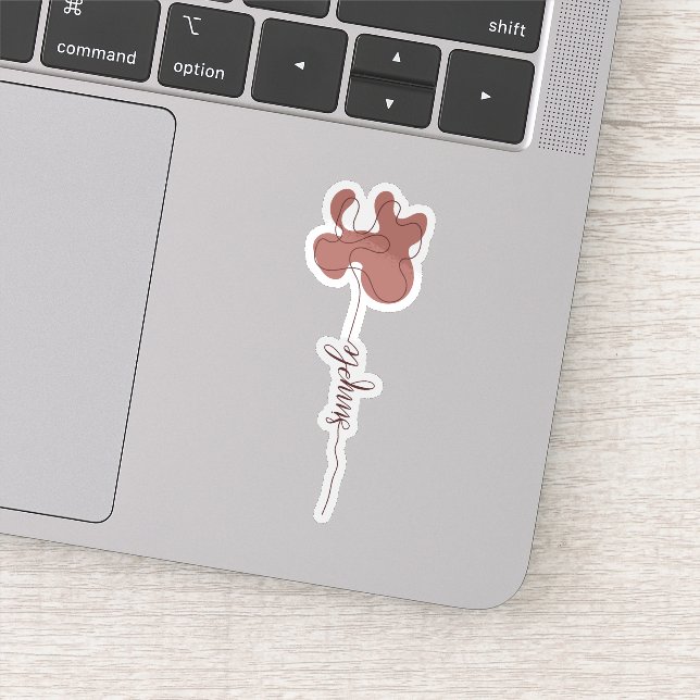 Adesivo de Vinil de Flor Simples Minimalista (Detalhe)