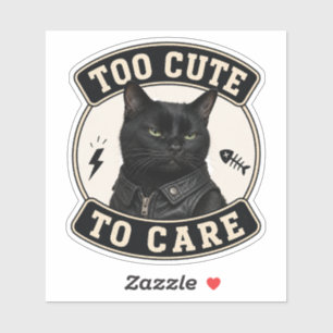 Adesivo de Vinil de Gato Preto Legal Muito Fofo