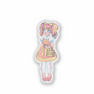 Adesivo de Vinil de Moda Pastel Anime Kawaii Fofo