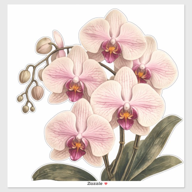adesivo de vinil de orquídea (Folha)