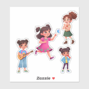 Adesivo de Vinil de Personagem de Desenho Animado