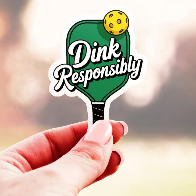 Adesivo de Vinil de Pickleball 'Dink Responsavelme (Criador carregado)