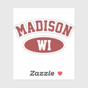 Adesivo de Vinil de Tipografia Retro de Madison, W
