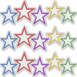 Adesivo de Vinil - Estrelas Coloridas