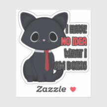 Adesivo de Vinil Gato Engraçado Eu Não Tenho Ideia