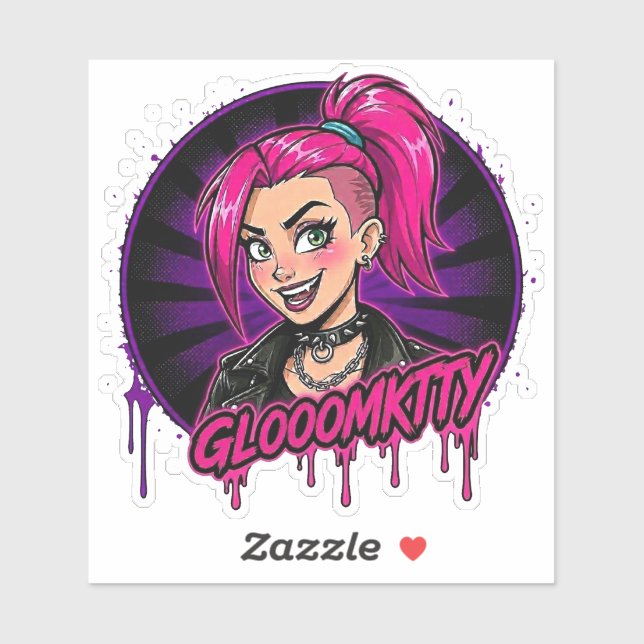 Adesivo de Vinil Gloomkitty (Folha)
