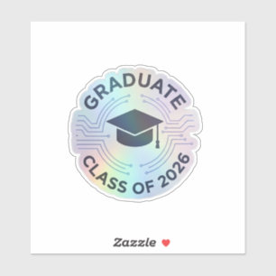 Adesivo de Vinil Graduado Futurista Holográfico