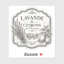 adesivo de vinil lavanda e limão
