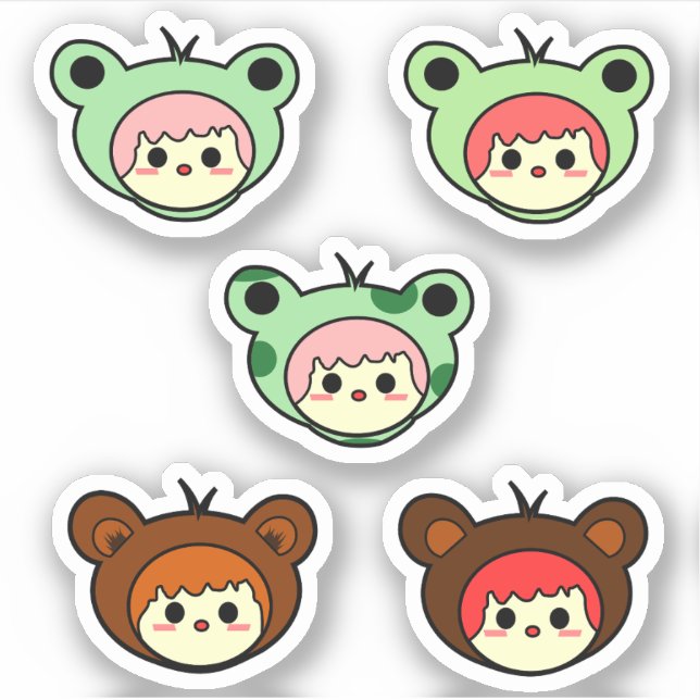 Adesivo de Vinil Menina Kawaii (Frente)