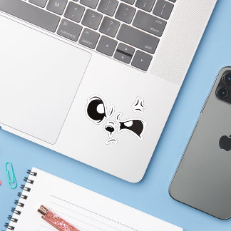 Adesivo de Vinil Minimalista para Laptop com Rosto