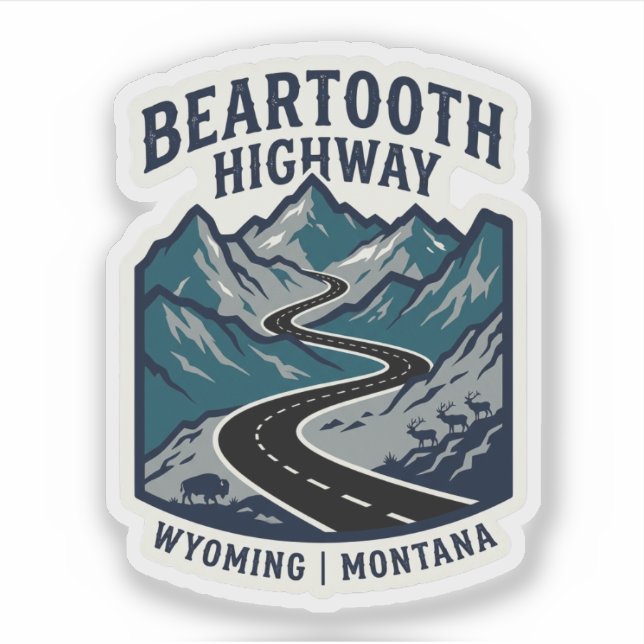 Adesivo de Vinil Personalizado Beartooth Highway (Frente)