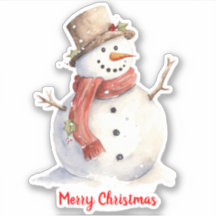 Adesivo de Vinil Personalizado com Boneco de Neve
