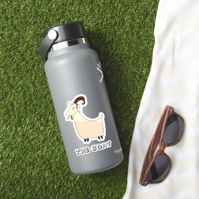 Adesivo de Vinil Personalizado de Cabra Engraçada (HydroFlask Insitu)