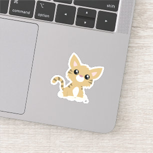 Adesivo de Vinil Personalizado de Gatinho Marrom F
