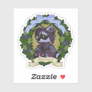 Adesivo de vinil personalizado de guaxinim