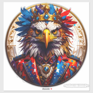 Adesivo de Vinil Personalizado Democracy Is King 0