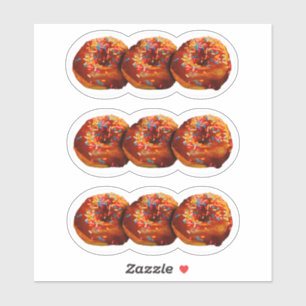 Adesivo de Vinil Personalizado Donuts Com Confeito