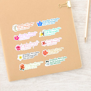Adesivo de Vinil Personalizado Flores Tropicais
