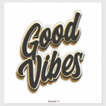 Adesivo de Vinil Personalizado Good Vibes