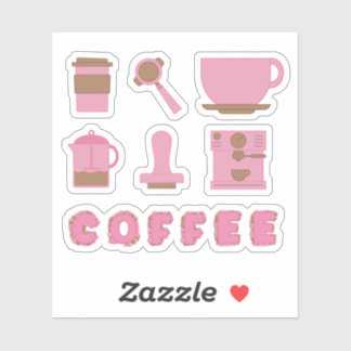 Adesivo de Vinil Personalizado Let's Make Coffee