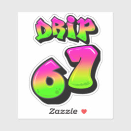 Adesivo de Vinil Personalizado Neon Slime DRIP 67