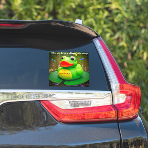 Adesivo de Vinil Personalizado Pato Sapo Pântano