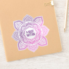 Adesivo de vinil personalizado Rosaline Mandala