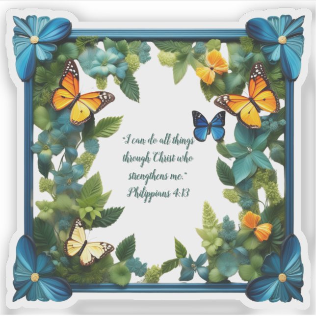 Adesivo de Vinil Personalizável com Versículo Bíbl (Frente)