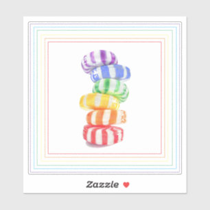 Adesivo de vinil RAINBOW CANDY 6"
