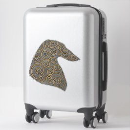 Adesivo de Vinil Recortado Perfil Borzoi