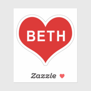Adesivo de Vinil Vermelho Coração de Amor BETH NAM