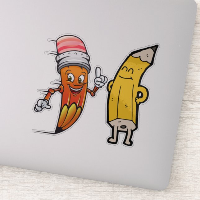 Adesivo de volta às vibrações da escola, presentes engraça (Detalhe)