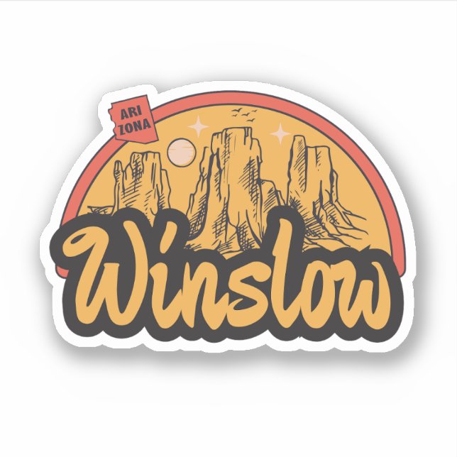 Adesivo de Winslow, Arizona (Frente)