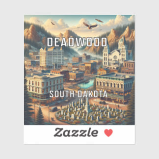 Adesivo Deadwood South Dakota 3 Inch Vinyl Sticker