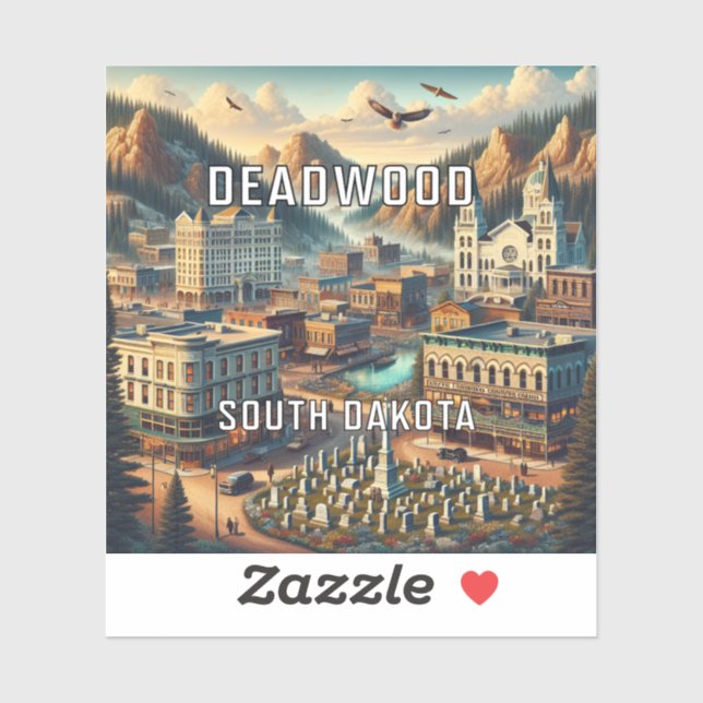 Adesivo Deadwood South Dakota 3 Inch Vinyl Sticker (Folha)