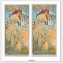 Adesivo Dealers de carruagem por Alphonse Mucha (1902)