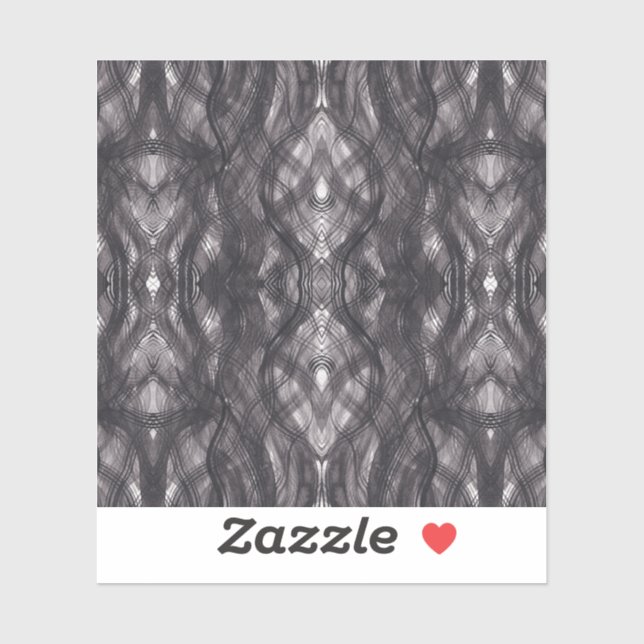 Adesivo Death Abstract Dark Black Watercolor Art (Folha)