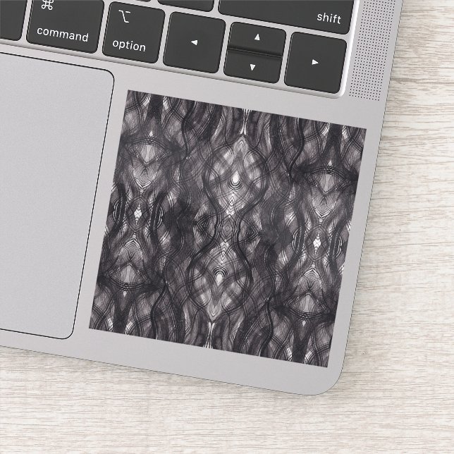 Adesivo Death Abstract Dark Black Watercolor Art (Detalhe)