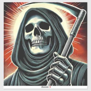 Adesivo death character illustration