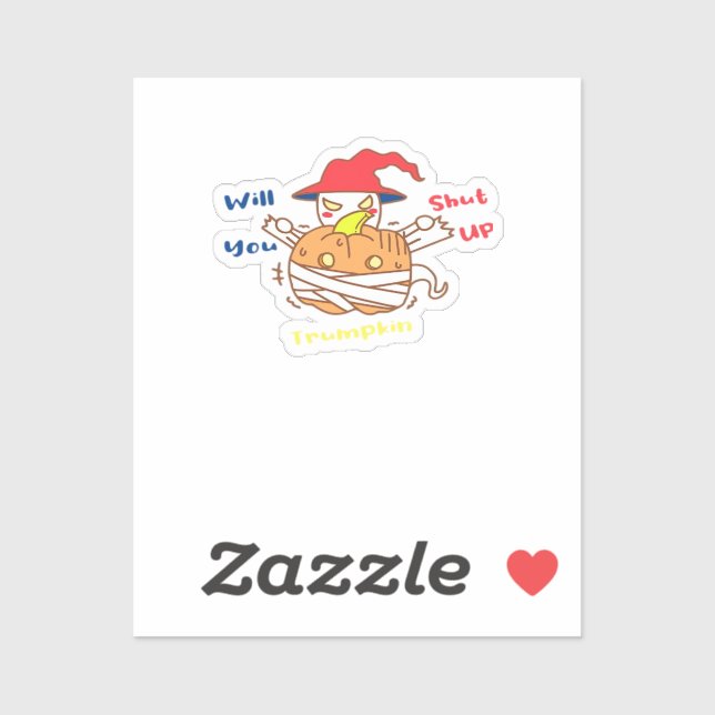 Adesivo Debate Sobre As Eleições De Trumpkin No Halloween  (Folha)