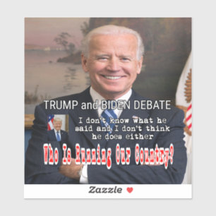 Adesivo Debate sobre Trump e Biden