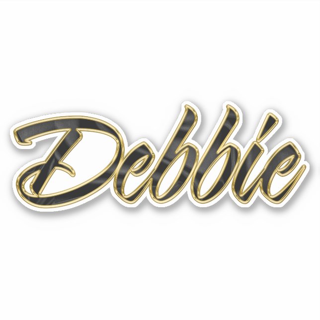 Adesivo Debbie black gold Lettering Aufkleber Sticker (Frente)
