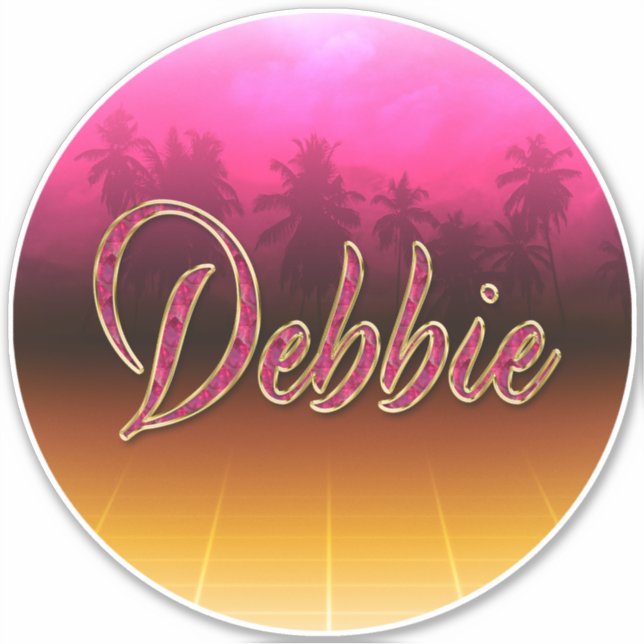 Adesivo Debbie Vorname Name golden pink Aufkleber Sticker (Frente)