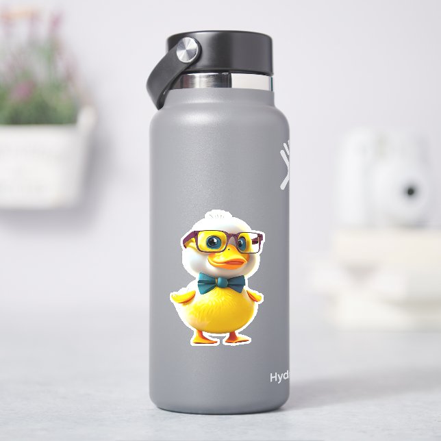 Adesivo Decal branco de pato de borracha amarela (HidroFlask)