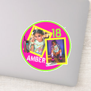 Adesivo Decal de Fotografia de Neon Hip Hop Flashback do a