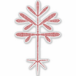 Adesivo Decal de vinilo com sulco vermelho