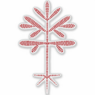 Adesivo Decal de vinilo com sulco vermelho