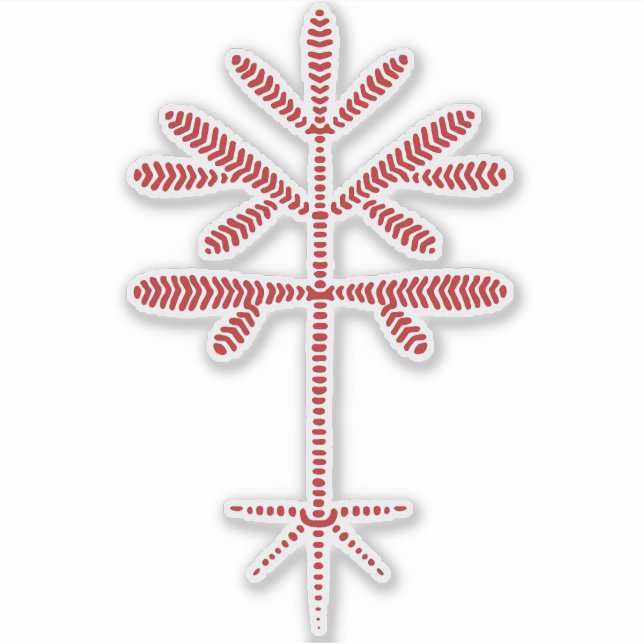 Adesivo Decal de vinilo com sulco vermelho (Frente)